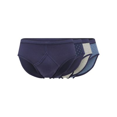 Pack of four assorted plain and square print briefs